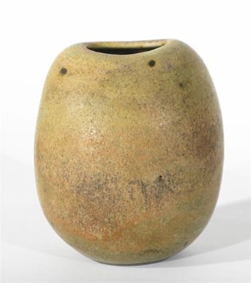 Appraisal: A Lucie Rie stoneware vase ovoid with inverted rim covered