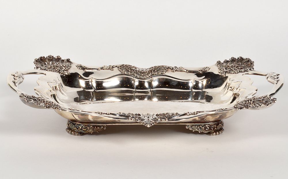 Appraisal: Tiffany Co Sterling Silver Serving Tray Tiffany and Company silver