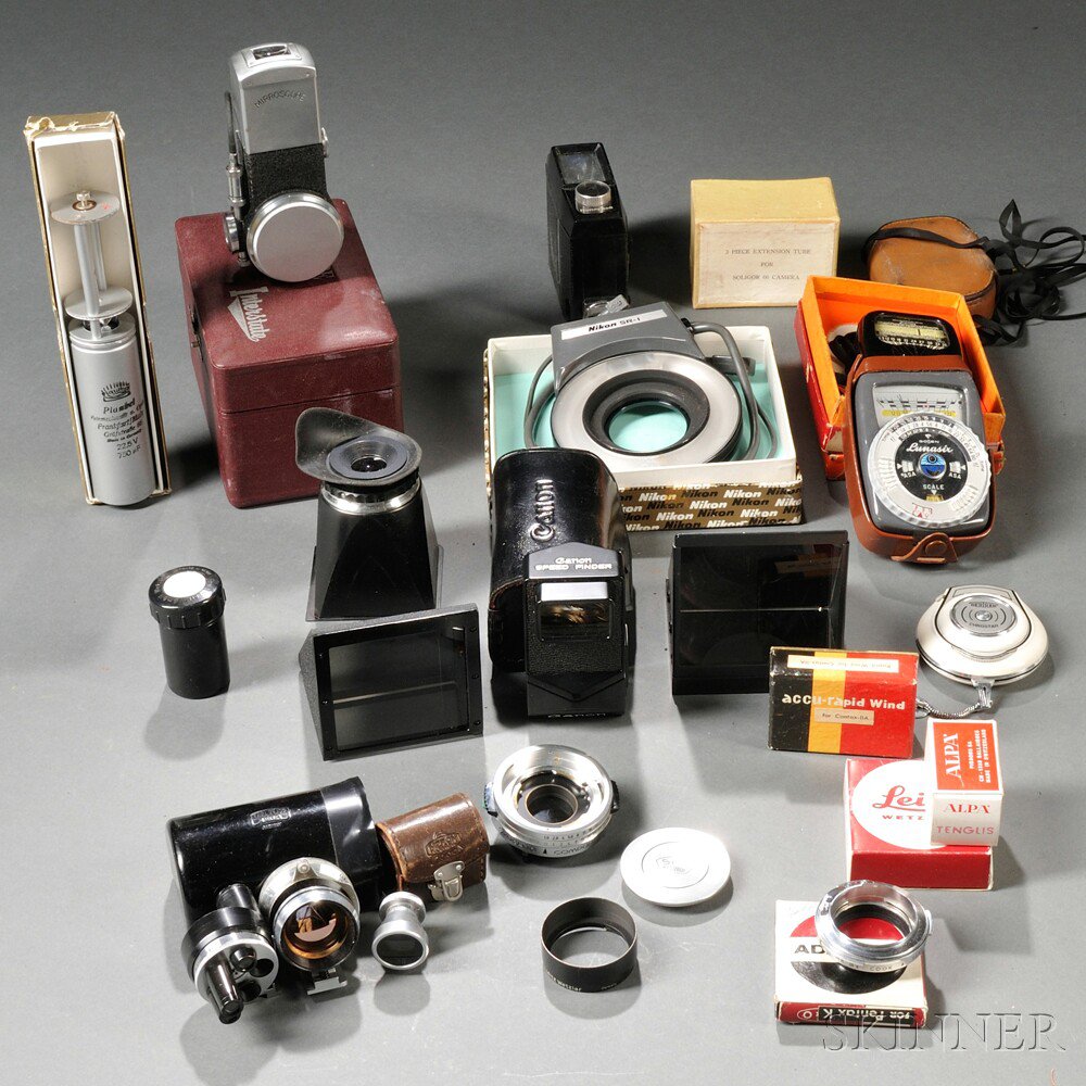 Appraisal: Assorted Camera Accessories various makers accu-rapid wind for Contax-IIA Zeiss