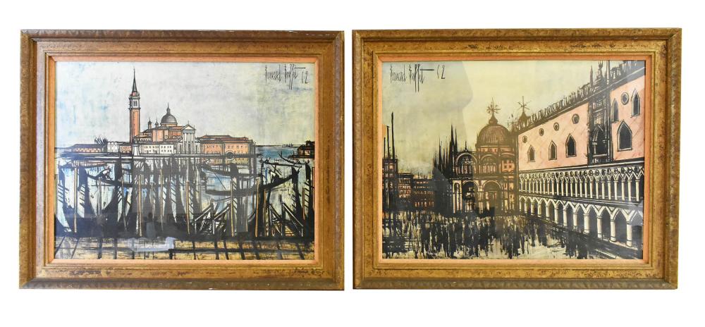 Appraisal: BERNARD BUFFET FRENCH - Pair of offset reproductions San Marco