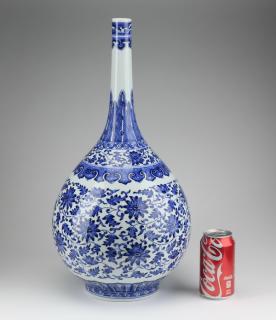 Appraisal: Chinese blue and white vase h Large and impressive Chinese