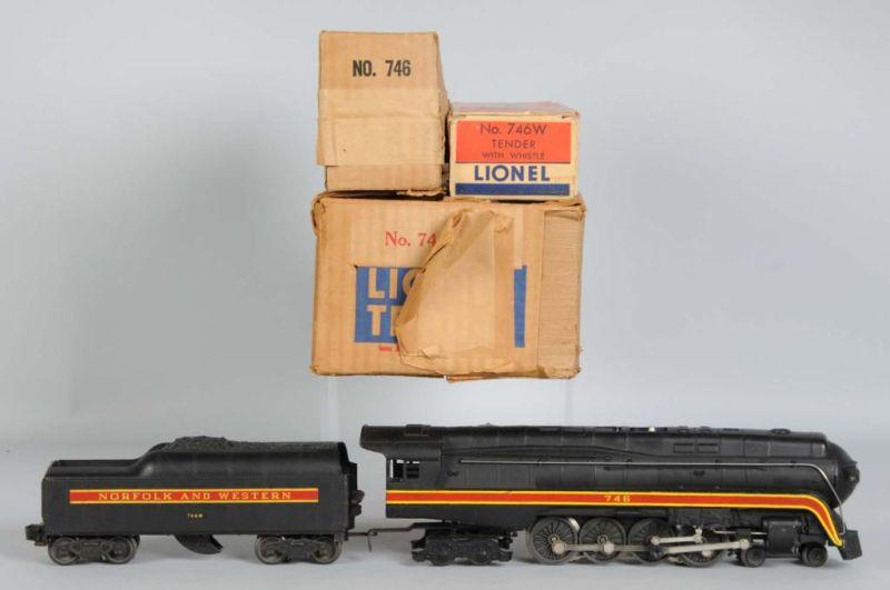 Appraisal: Lionel No O-Gauge Steam Locomotive Tender OB Description Post-war Includes