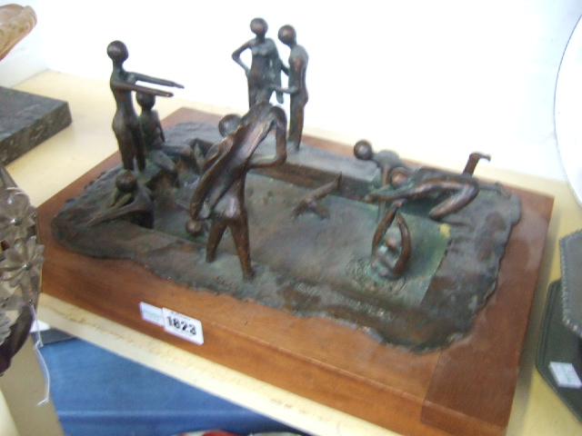 Appraisal: Catharni Stern Swimming baths bronze cm