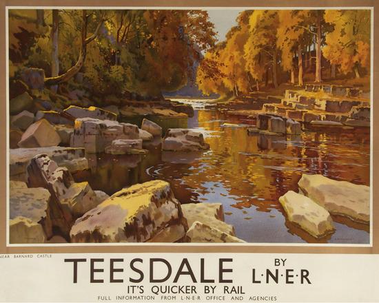 Appraisal: HASLEHURST Enest William - TEESDALE LNER lithograph in colours c