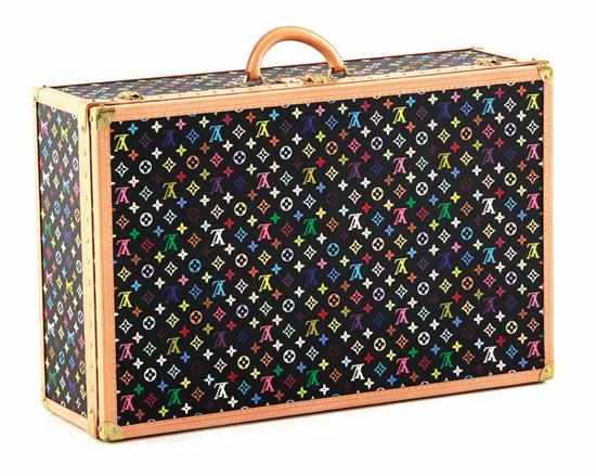 Appraisal: Louis Vuitton multicolor monogram Alzer hardsided luggage removable interior tray