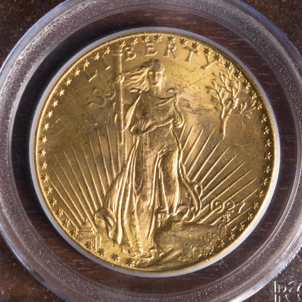 Appraisal: U S TWENTY DOLLAR GOLD COIN St Gaudens variety type