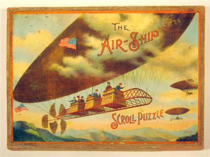 Appraisal: Lot Chromolithographic Picture Puzzle The Air Ship Scroll Puzzle New