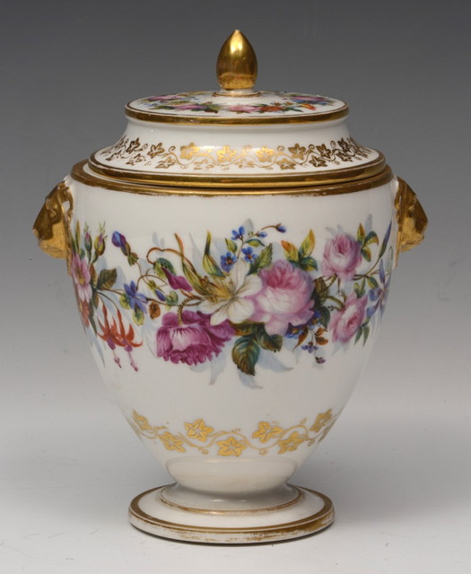 Appraisal: A SEVRES CHATEAU DE TRIANON PORCELAIN JAR AND COVER with