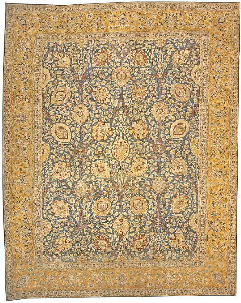 Appraisal: A Tabriz carpet Northwest Persia late th century size approximately