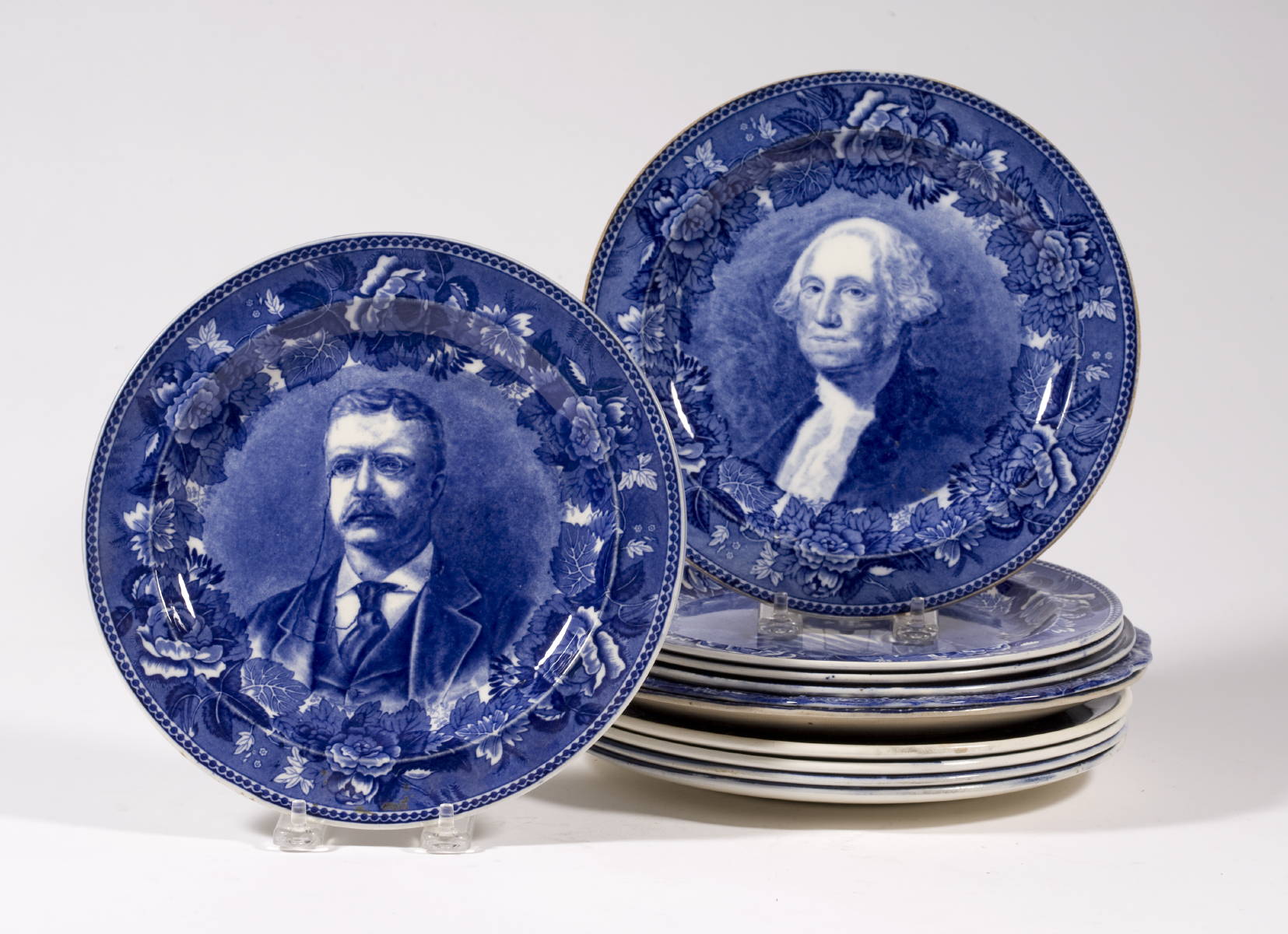 Appraisal: ELEVEN ENGLISH SOUVENIR PLATES OF AMERICAN INTEREST INCLUDING WEDGWOOD EXAMPLES