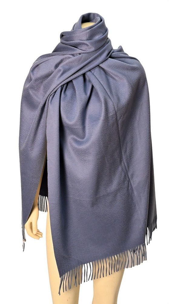 Appraisal: Loro Piana Fringed Cashmere Shawl periwinkle one size in excellent