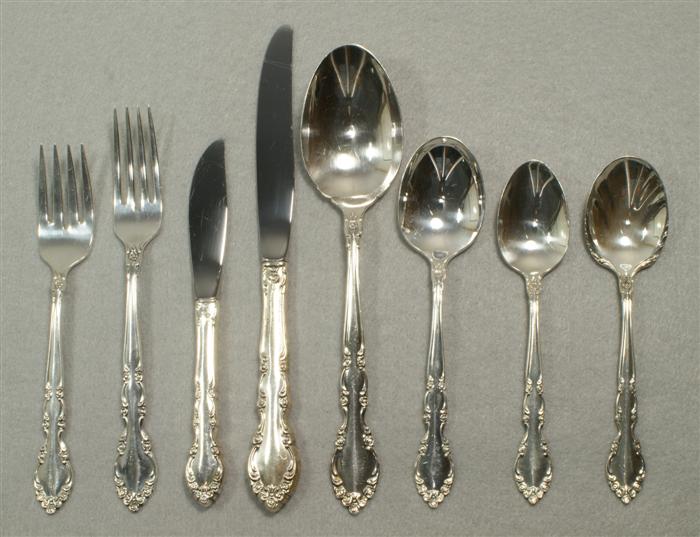 Appraisal: pcs Oneida Heirloom Grandeur sterling silver flatware no mono as