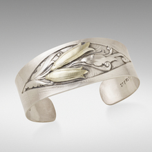 Appraisal: Peer Smed CUFF BRACELET USA sterling silver silver karat gold