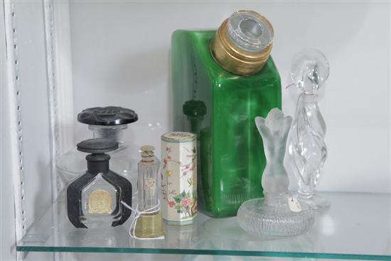 Appraisal: SIX PERFUME BOTTLES Including one bottle of ''Shari'' by Langlois