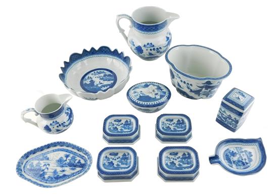 Appraisal: Mottahedeh Historic Charleston reproduction Chinese export blue and white porcelain