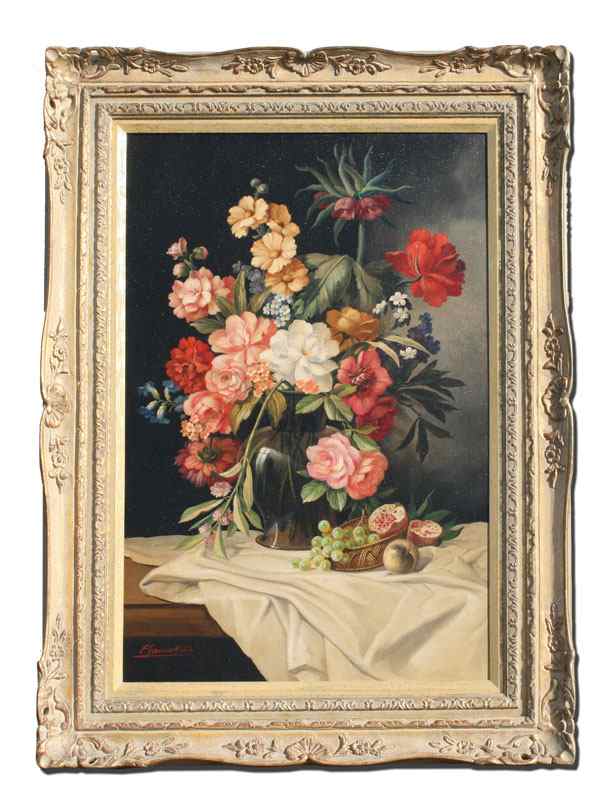 Appraisal: MATA Evelio Garcia Cuban - Floral Still Life in the