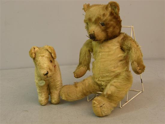 Appraisal: Early th Century plush blonde teddy bear high and a