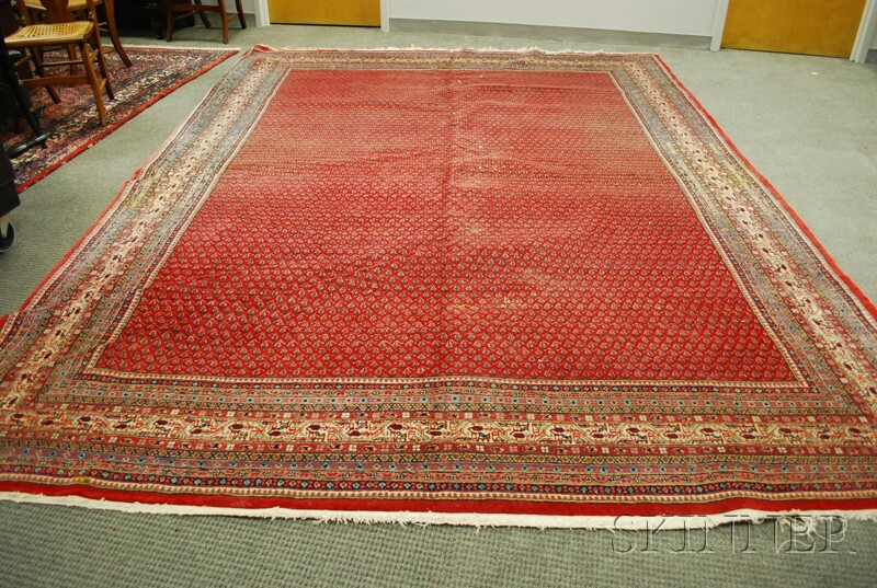 Appraisal: Indo-Seraband Carpet th century ft x ft