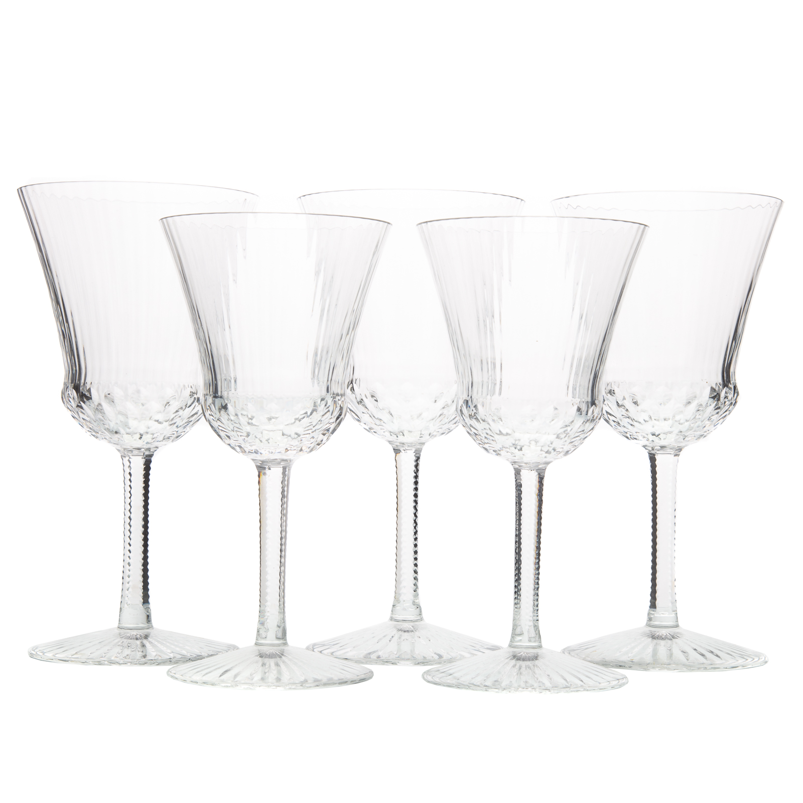 Appraisal: SAINT LOUIS APOLLO CRYSTAL STEMS Comprising water goblets in H