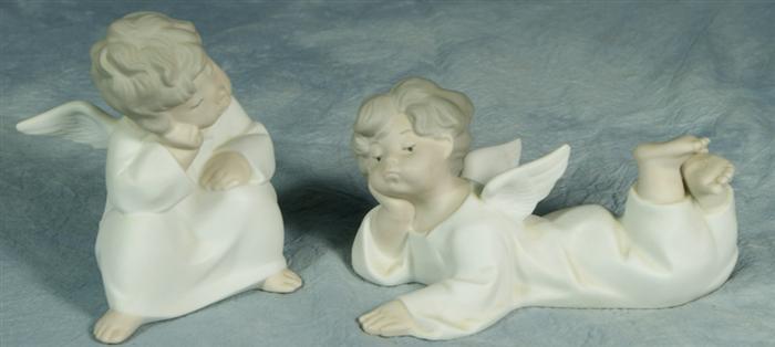 Appraisal: Lladro figurines two angels no damage Estimate -