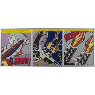 Appraisal: ROY LICHTENSTEIN American - Three offset lithographs in colors As