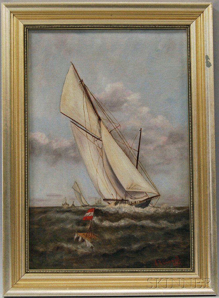 Appraisal: American School th th Century Great international yacht race for