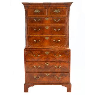 Appraisal: George III Mahogany Secretary George III Mahogany Secretary Fashioned as