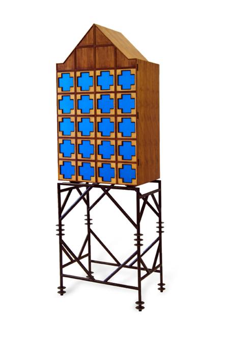 Appraisal: KEITH GIBBONS DESIGNER EXECUTED BY RUPERT WILLIAMSON FREE STANDING CABINET