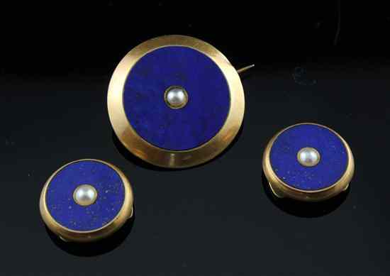 Appraisal: A th century French ct gold split pearl and lapis