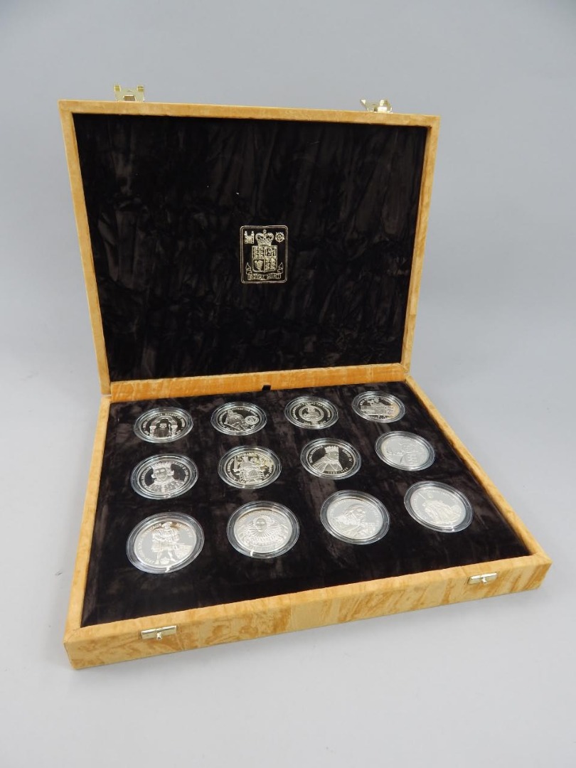 Appraisal: A Royal Mint Royal Heritage silver proof coin set comprising