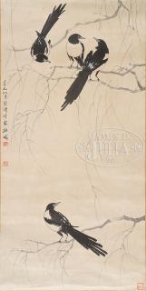 Appraisal: AFTER XU BEIHONG Chinese - BIRDS CYCLICALLY DATED th century