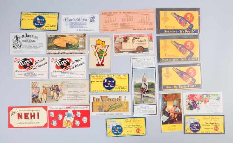 Appraisal: Lot Of Advertising Blotters 's - 's This lot includes