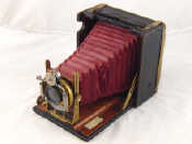 Appraisal: A quarter plate J Lizars Challenge leather cased mahogany camera