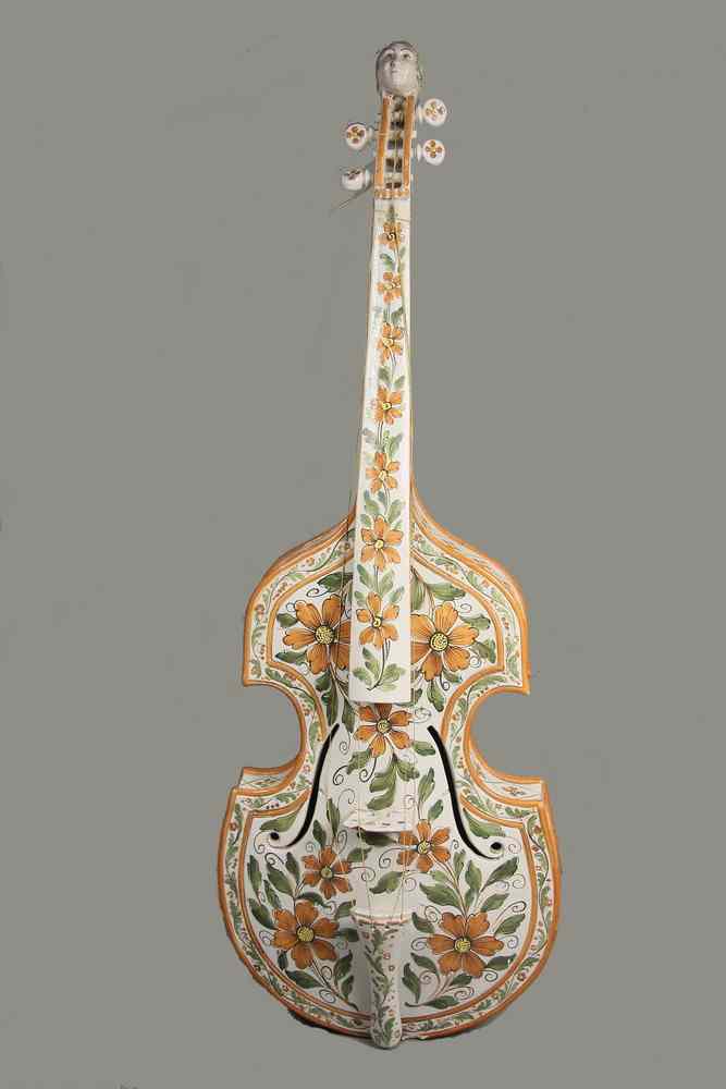 Appraisal: POTTERY CELLO - Mid th c Italian Faience Cello in