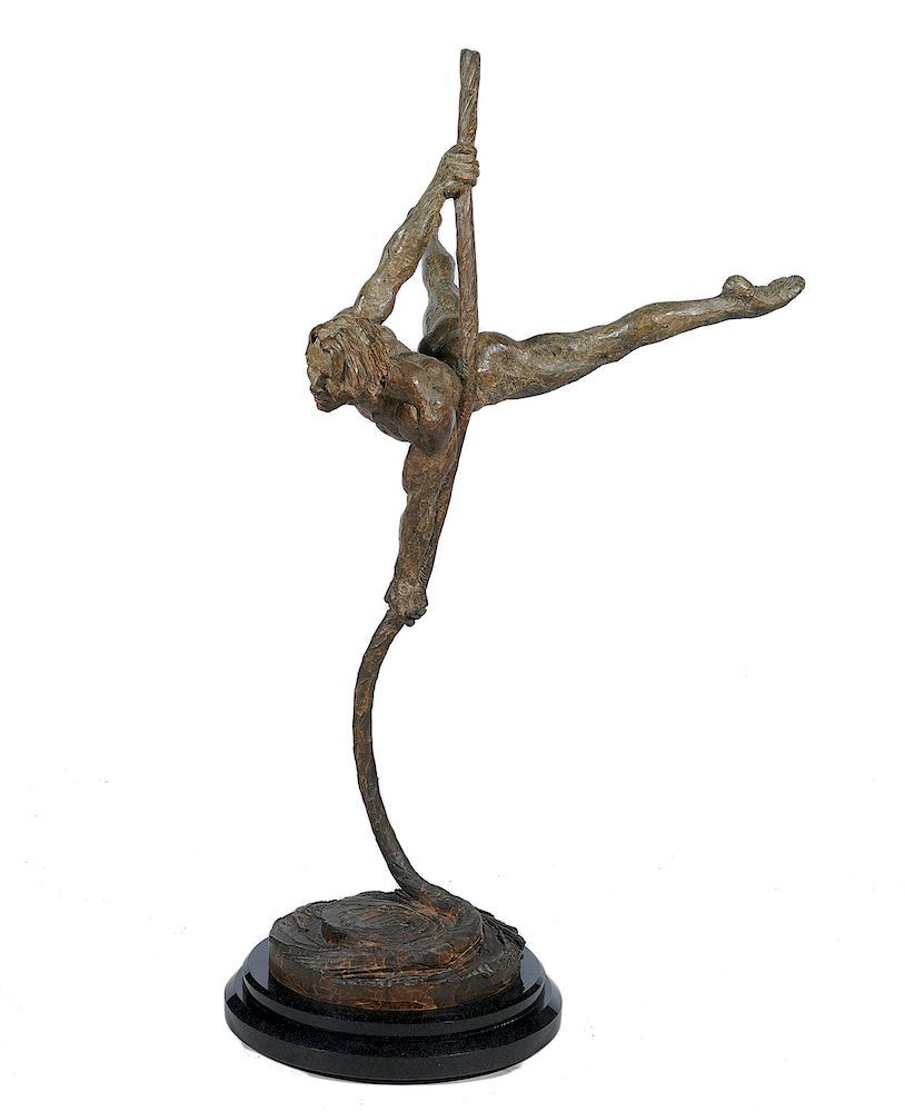 Appraisal: Large Richard MacDonald 'Sasha' Bronze Figure Richard MacDonald American B