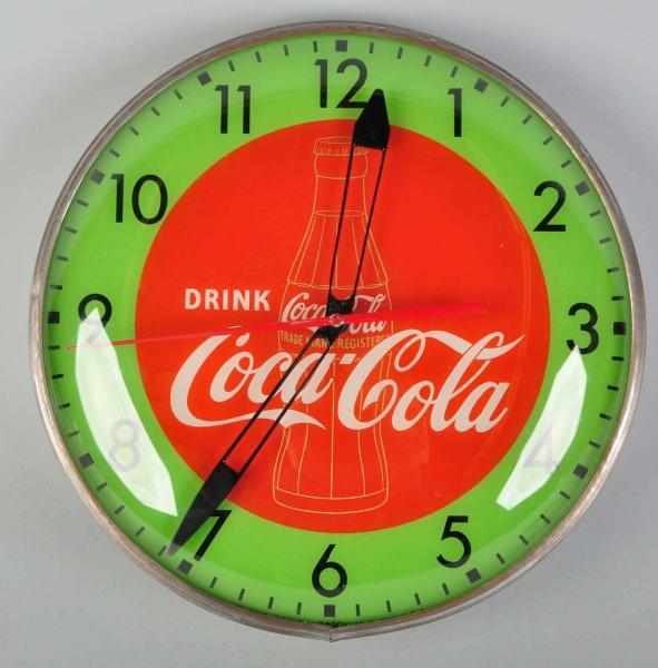 Appraisal: Coca-Cola Electric Light-Up Clock s Good-looking example with only light