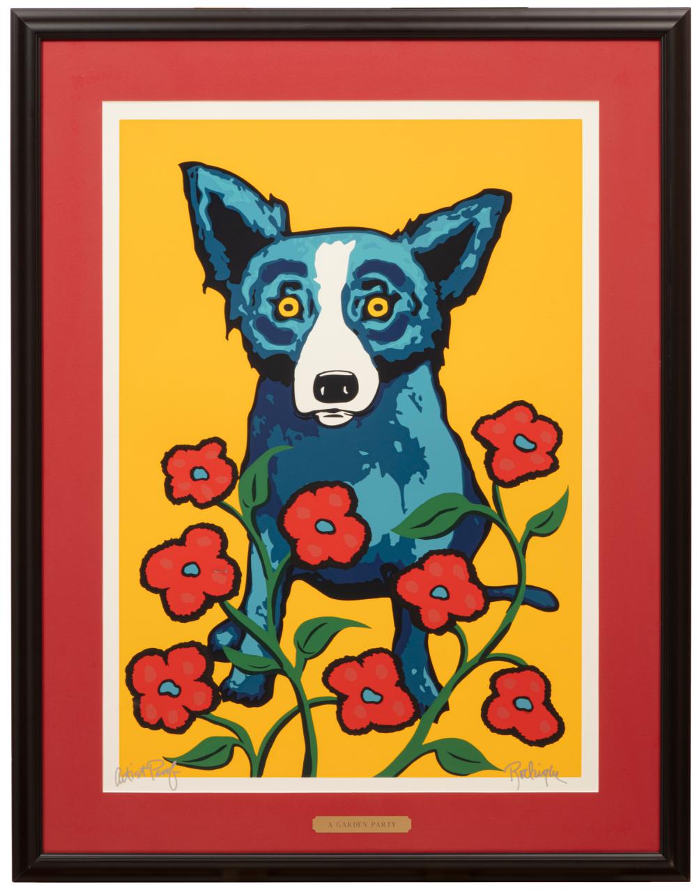 Appraisal: George Rodrigue American Louisiana - A Garden Party silkscreen signed