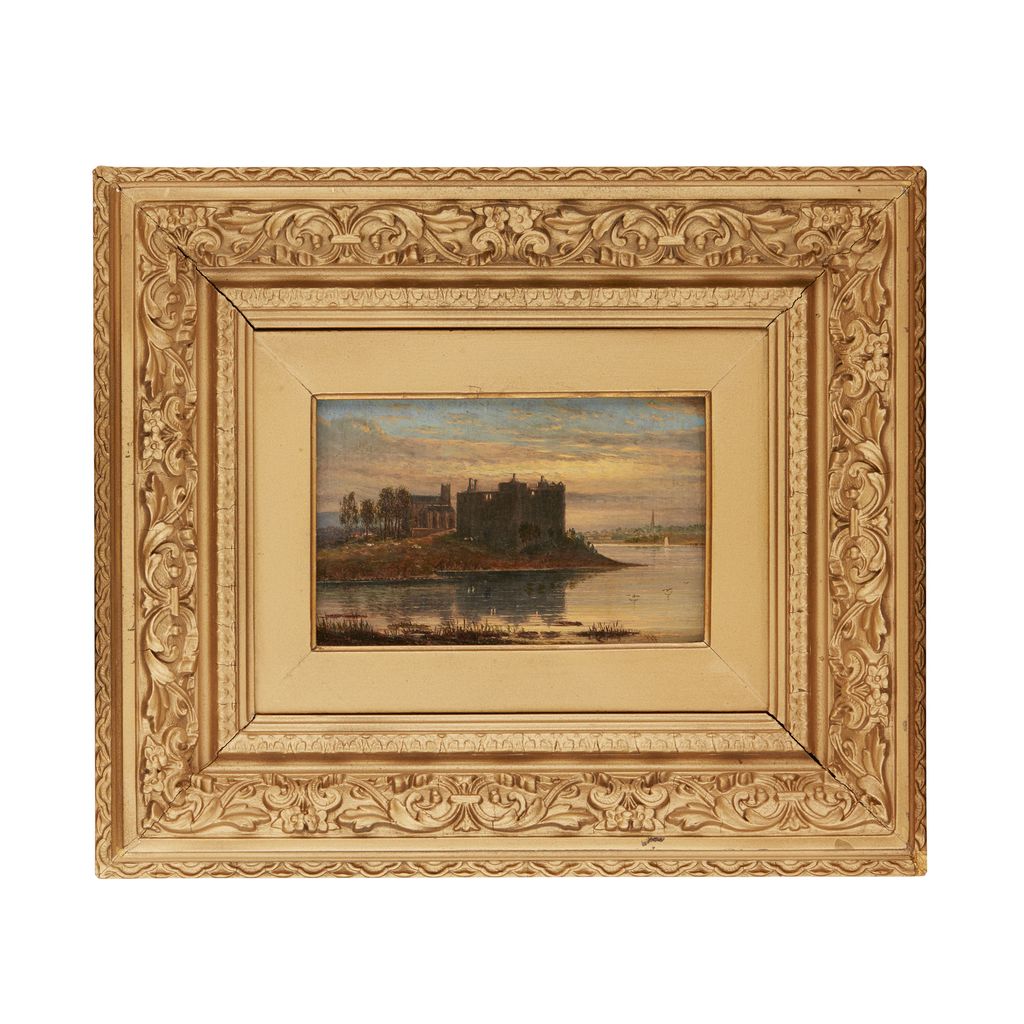 Appraisal: WILLIAM BARCLAY SCOTTISH - LINLITHGOW PALACE signed with initials oil