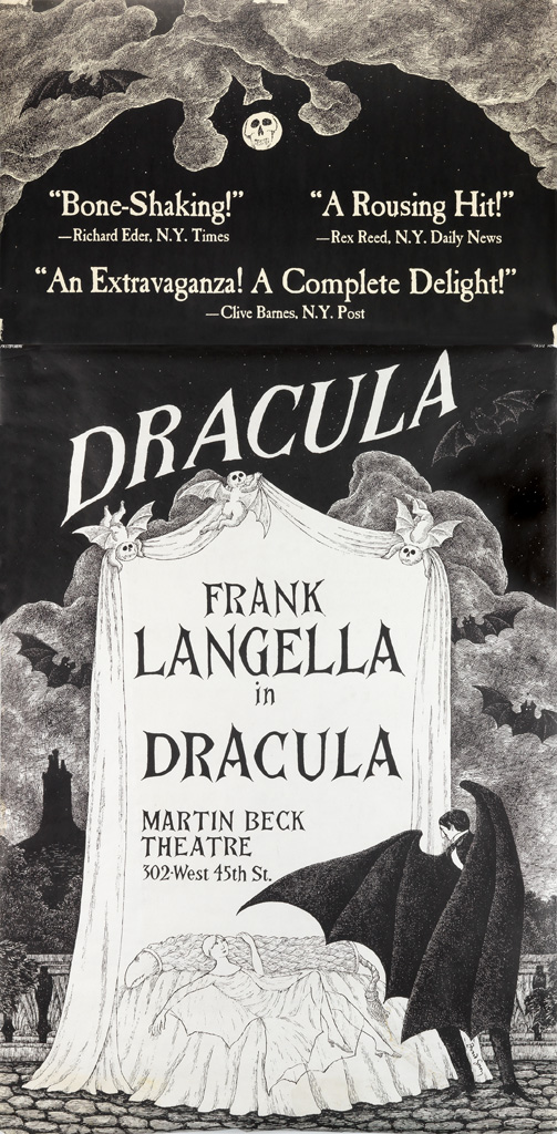 Appraisal: EDWARD GOREY - FRANK LANGELLA IN DRACULA x inches x