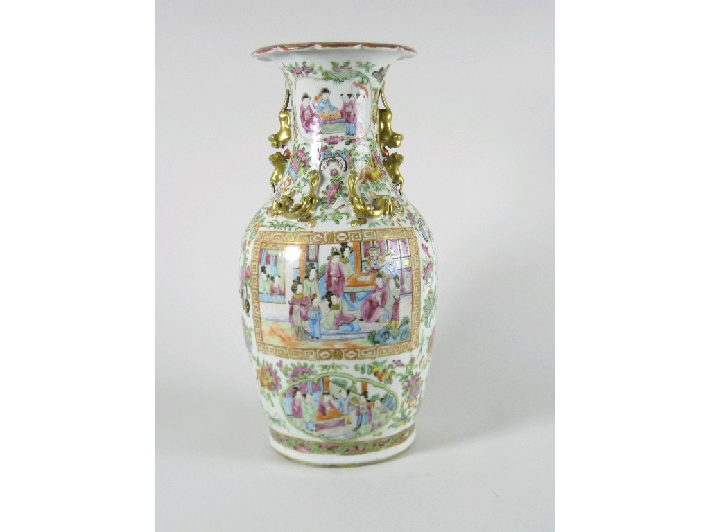 Appraisal: A th Century Cantonese baluster Vase enamelled reserves of figures