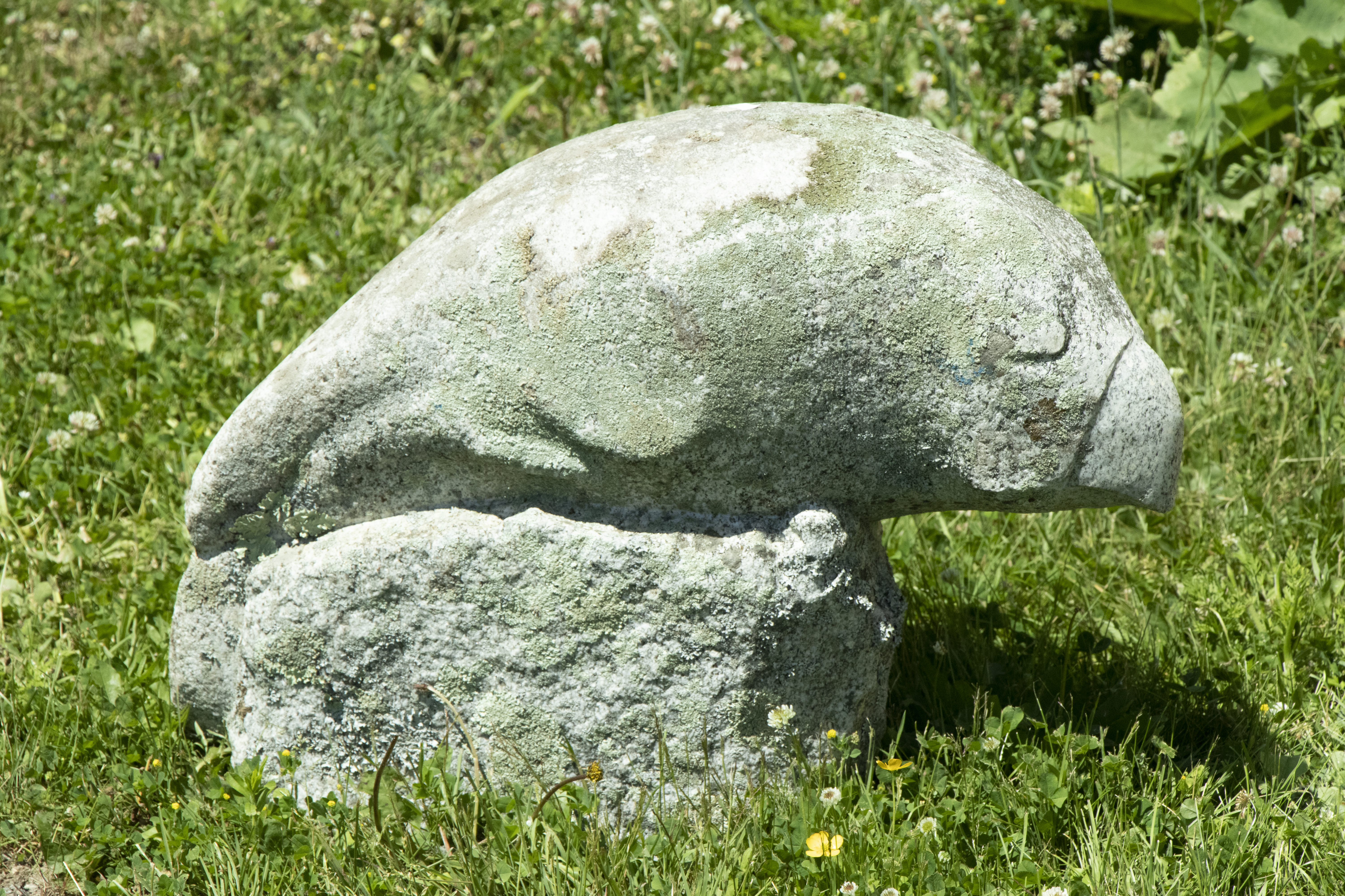 Appraisal: DON JUSTIN MESERVE ME - Standing Bird carved granite high