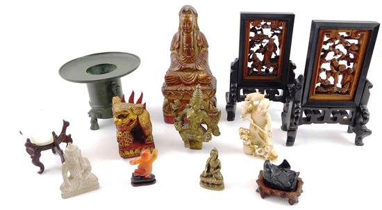 Appraisal: ASIAN th th C figurines and decorative arts twelve pieces