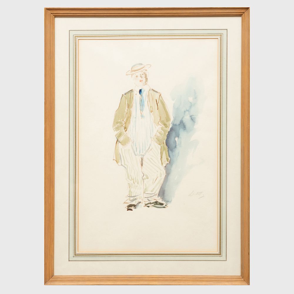 Appraisal: Edward Barnard Lintott - Clown Watercolor on paper c signed