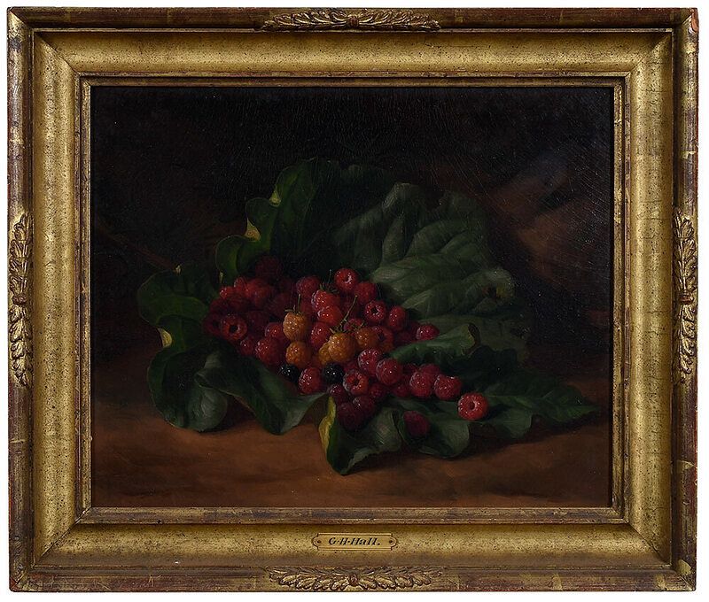 Appraisal: George Henry Hall New York New Hampshire - Raspberries on