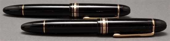 Appraisal: Two Montblanc Meisterstuck fountain pens with K gold tips Estimate