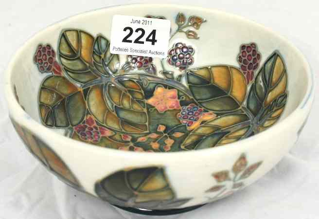 Appraisal: Moorcroft Bowl decorated with Blackberries and Leaves diameter cm seconds