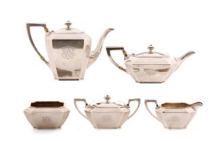 Appraisal: Durgin Fairfax Sterling Coffee Tea Service Wm B Durgin Co