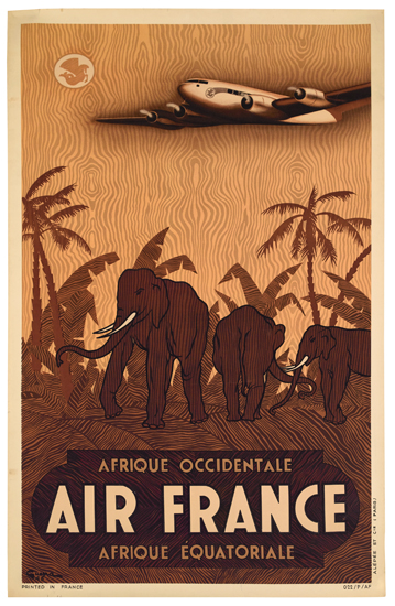 Appraisal: VINCENT GUERRA DATES UNKNOWN AIRFRANCE AFRIQUE OCCIDENTALE x inches Alepee