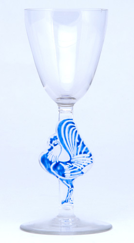 Appraisal: R LALIQUE Glass William clear and frosted with blue enamel