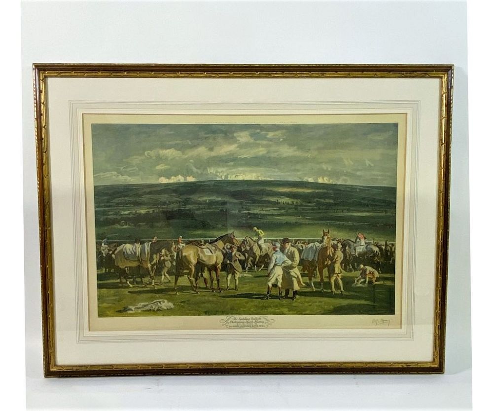 Appraisal: Sir Alfred Munnings Print Sir Aflred Munnings print framed and